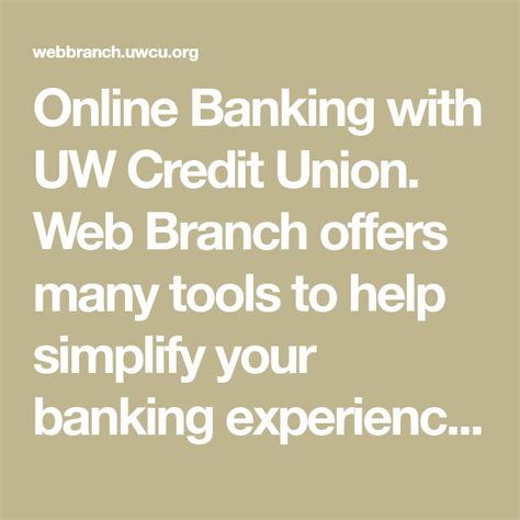 uw credit union online banking.